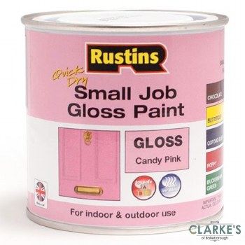 Rustins Small Job Gloss Paint Candy Pink 250ml