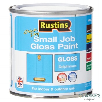 Rustins Small Job Gloss Paint Delphinium 250ml