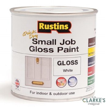 Rustins Small Job Gloss Paint White 250ml