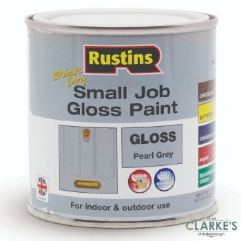 Rustins Small Job Gloss Paint Pearl Grey 250ml