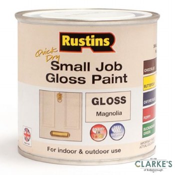 Rustins Small Job Gloss Paint Magnolia 250ml