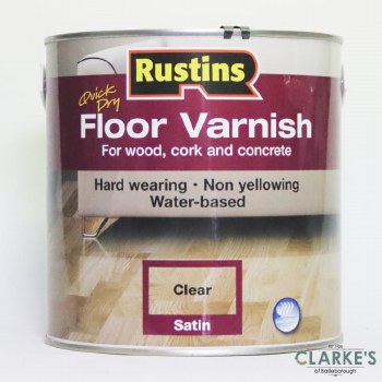 Rustins Quick Dry Floor Varnish Clear Satin 2.5 Litre