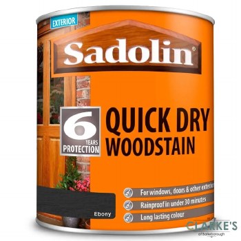 Sadolin Quick Dry Woodstain Ebony 2.5 Litre