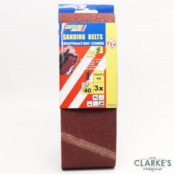 Safeline Sanding Belts 100 mm Grit 40 Coarse