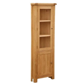 Salisbury Oak Corner Display Cabinet