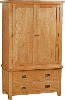 Salisbury Oak Gent Wardrobe with 3 Drawers