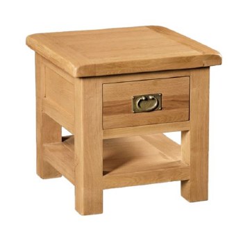 Salisbury Oak Lamp Table with Drawer