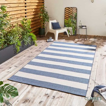 Santa Monica 48644 Outdoor Rug Blue/Light Beige160 x 230cm