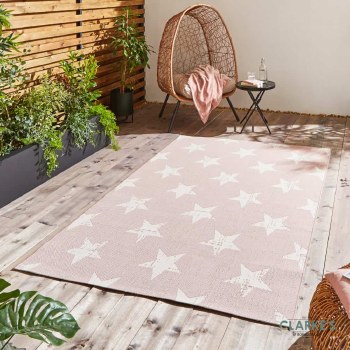 Santa Monica 48648 Outdoor Rug Rose/Cream 160 x 230cm
