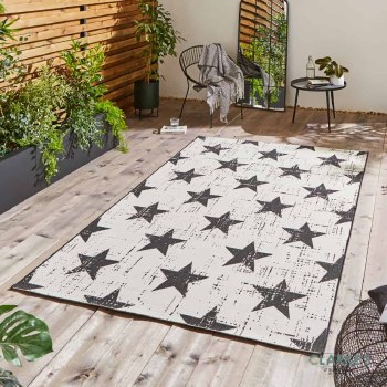 Santa Monica 48648 Outdoor Rug White/Black 160 x 230cm