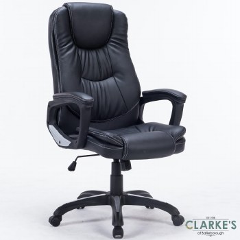 Sarah Black PU Office Chair