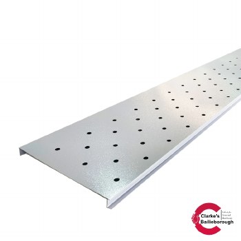 Satus Fence Round Hole Trellis Panel Goosewing Grey 1780x300mm
