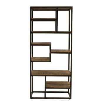 Savannah Industrial Style Slim Bookcase