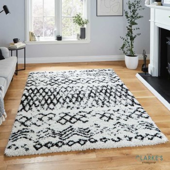 Scandi Berber G271 White/Black Rug 120 x 170cm