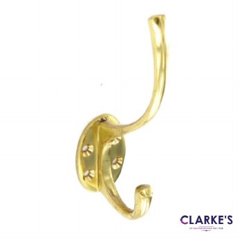 Brass Hat & Coat Hook 125mm
