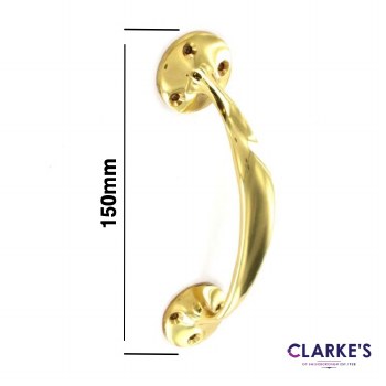 Victorian Brass Bow handle 150mm
