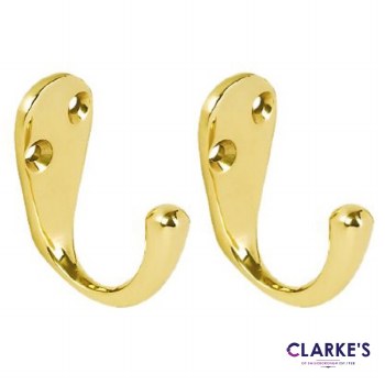 Brass Coat Hooks 50mm