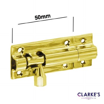 Securit Brass Door Bolt 50mm