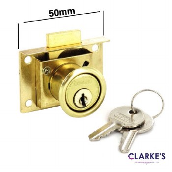 Brass Drawer Lock 50mm