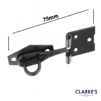 Securit Wire Hasp & Staple Black 75mm