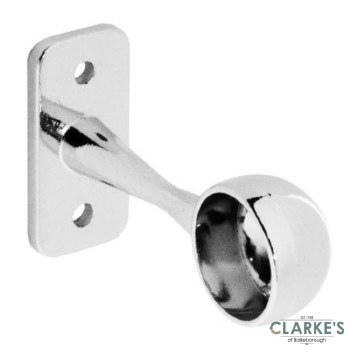 Securit Chrome End Bracket 25mm Pack of 2
