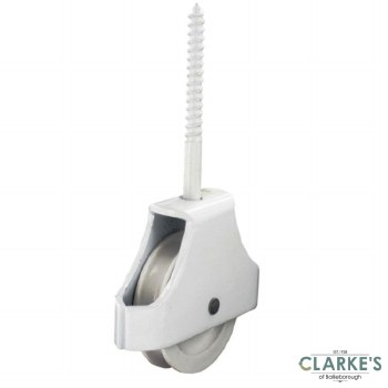 Securit Single Screw-in Pulley White