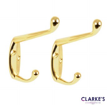 Brass Hat & Coat Hooks 105mm