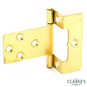Securit Brass Plated Flush Cranked Hinges Pair