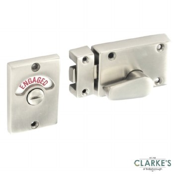 Securit Chrome Door Bolt with Occupancy Indicator