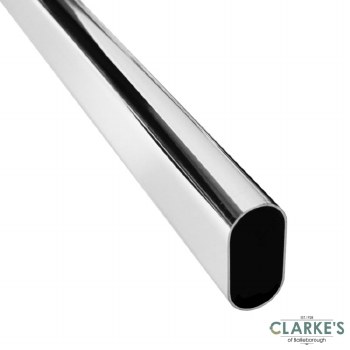 Securit Chrome Oval Tube 30x1800mm