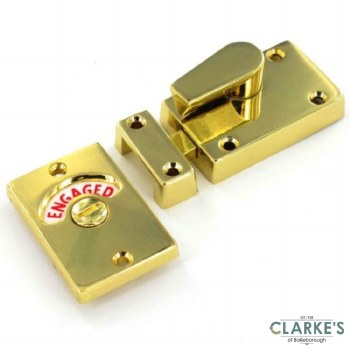 Securit Brass Door Bolt with Occupancy Indicator
