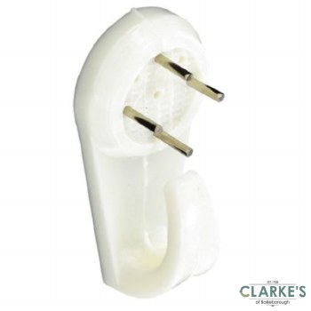 Securit Hard Wall Picture Hooks 40mm Pack of 2