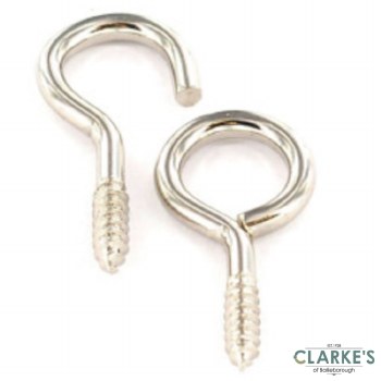 Securit Curtain Screw Hook and Eye Set
