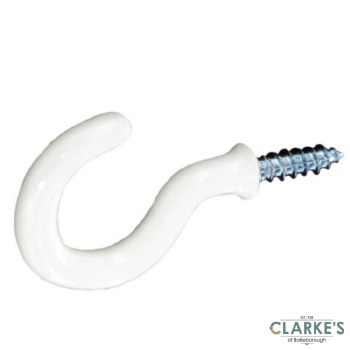 Securite Cup Hooks Plastic Coated 38mm Pack of 4