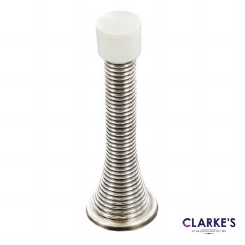 Chrome Spring Door Stop 75mm