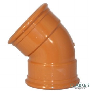 Sewer Bend 45 Degree Double Socket 110mm