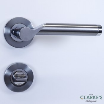 Brooklyn Bathroom Lever on Rose Handles Pack Chrome