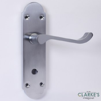 Carisbrooke Bathroom Lock Door Handle Pack Chrome