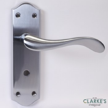 Charlotte Bathroom Door Lock Handle Pack Chrome