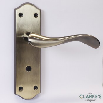 Charlotte Bathroom Door Lock Handle Pack Bronze
