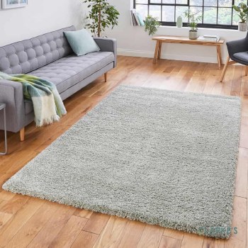 Sierra 9000 Shaggy  Pastel Green Rug 120x x 170cm