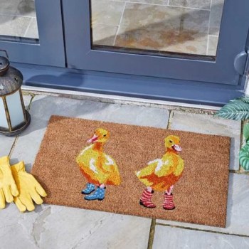 Ducks in Wellies - Coir Door Mat 75x45cm