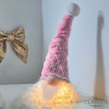 Glo-Kert Pink LED Lit-Up Christmas Figure