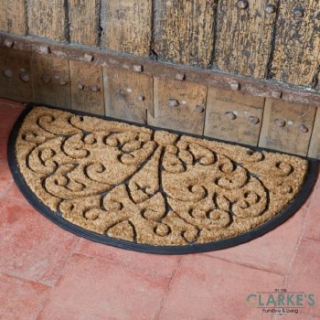 Half Moon Scroll - Heavy Duty Door Mat 75 x 45cm