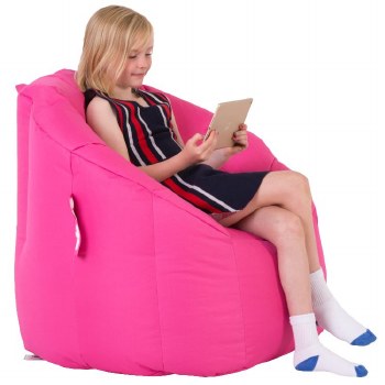 Snug pink bean bag
