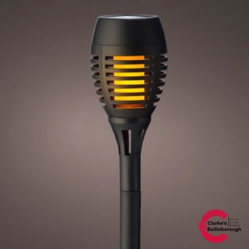 Solar Torch Fire Flame Effect Black 4 Pack