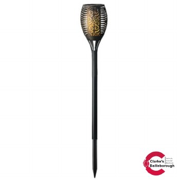 Solar Torch Fire Flame Effect Black