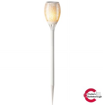 Solar Torch Fire Flame Effect White