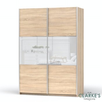 Sonoma Oak Sliderobe 150 cm