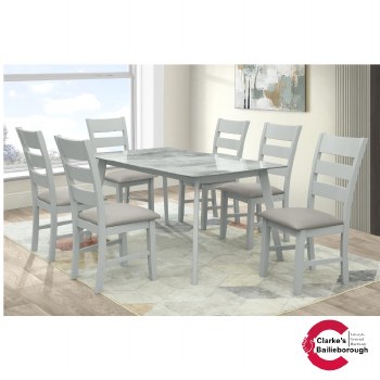 Sorrento Dining Set with 6 PU Chairs